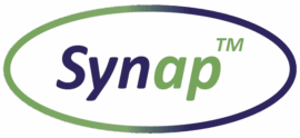 Logo displaying the word 'Synapse' with green and blue colors.